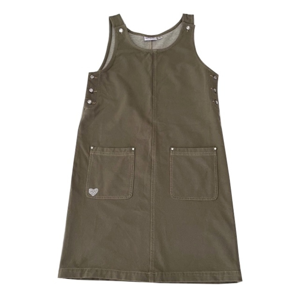 Dream‎ Jeannes by Quacker Factory Olive Green Jumper Dress